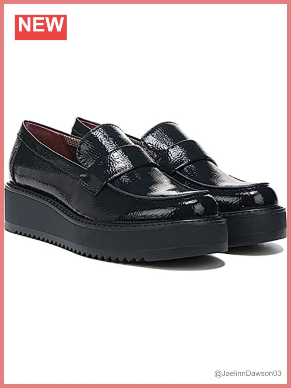 Franco Sarto Women's Faux Leather Slip-On Loafer with Sawtooth Outsole